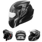 Capacete Moto Fechado Attack HSA Viseira Cristal Tamanho 58 e 60 - Pro Tork
