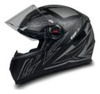 Capacete Moto Fechado FW3 GT2 com Viseira e Narigueira Cor:Preto Fosco/PrataTamanho:58