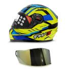 Capacete Moto Fechado Fw3 Modelo Gtx Fox Mais Viseira Adicional