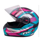 Capacete Moto Fechado GTN Fox Azul Turquesa Viseira Cristal Inmetro Tamanhos 56 58 60 - FW3