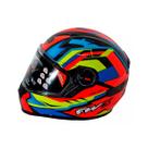 Capacete Moto Fechado GTN Fox Laranja Viseira Cristal Inmetro Tamanho 56 - FW3