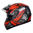 Capacete Moto Fechado GTX R1 Viseira Cristal Preto Fosco com Vermelho Inmetro Tamanho 58 - FW3 Capacete Moto Fechado GTX R1 Viseira Cristal Preto Fosco com Vermelho Inmetro Tamanho 58 - FW3