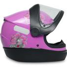 Capacete Moto Feminino Fechado Automatic Rosa com Flores - Diversos Tamanhos - FW3