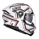 Capacete Moto Ls2 Stream II FF808 Branco Com Óculos Interno