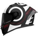 Capacete Moto MT Braker SV Inox A0 Branco Preto Brilhante