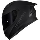 Capacete Moto Norisk Flow Monocolor Matt Black Preto Fosco