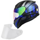 Capacete Moto Norisk Razor Full Azul Viseira Camaleão Light Capacete Moto Norisk Razor Full Azul Viseira Camaleão Light