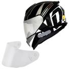 Capacete Moto Norisk Razor Full Branco Viseira Prata Light Capacete Moto Norisk Razor Full Branco Viseira Prata Light