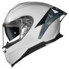 Capacete Moto Norisk Strada 2 Branco Spoiler Fechado Oculos