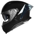 Capacete Moto Norisk Strada 2 Spoiler Oculos Preto Brilho