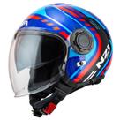 Capacete Moto Nzi Ringway Duo Connected Azul/Vermelho 56