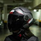 Capacete Moto NZI Ringway Duo Xtrainer Cinza/Vermelho Fosco - 58
