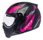 Capacete Moto Peels Mirage Living Preto Fosco Pink Aberto Capacete Moto Peels Mirage Living Preto Fosco Pink Aberto