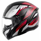 Capacete Moto Peels Spike 2 Bsn Preto Vermelho Fosco Integra