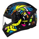 Capacete Moto Peels Spike Ii Kng Preto Amarelo Brilhante