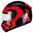 Capacete Moto Peels Spike New Ghost Preto e Vermelho Brilhante Motociclista