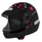 Capacete Moto Pro Tork Semi-automático For Girl Preto 56