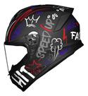 Capacete Moto Race Tech Hit Faster Preto Vermelho Fosco Desenho:Sólido/PretoTamanho do capacete:58Cor:PretoGenero:Uni