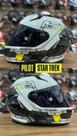 Capacete motociclista fechado esportivo moto gp tech pilot star trek branco casco abs ventilado Capacete motociclista fechado esportivo moto gp tech pilot star trek branco casco abs ventilado