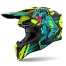 Capacete Motocross Airoh Wraap Cyber Amarelo Trilha Off Road