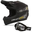Capacete Motocross Off Road Liberty Mx Pro + Óculos 788 Preto Capacete Motocross Off Road Liberty Mx Pro + Óculos 788 Preto