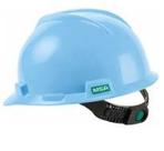 Capacete MSA VGard Com Carneira Push Key com jugular Obra Altura Cor Azul Pastel