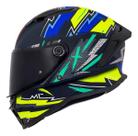 Capacete Mt Helmets Stinger 2 Trueno B7 Azul Fosco Preto Esportivo Capacete Mt Helmets Stinger 2 Trueno B7 Azul Fosco Preto Esportivo