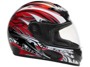 Capacete MX Cobra Plus Mixs Preto com Vermelho - Tam. 60