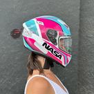 Capacete Nasa NS701 Evolution Rosa Azul Capacete Nasa NS701 Evolution Rosa Azul