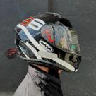 Capacete Nasa NS701 Spirit Preto Branco