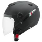 Capacete New Atomic Elite Moto Aberto Pro Tork Feminino Masculino Segurança Proteção Viseira Conforto