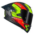 Capacete Norisk Carbon R Rider Orange Yellow + Viseira Fume