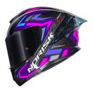 Capacete Norisk Carbon R Spot Roxo Fibra de Carbono
