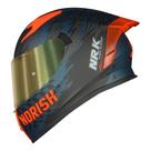 Capacete Norisk Flow Daytona Azul e Laranja Fosco