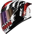 Capacete Norisk Flow Daytona Branco Vermelho + 2 Viseiras + Aerofólio Spoiler