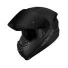 Capacete Norisk Razor Br Aerfólio Black Edition Matte Viseira Fumê T. 62