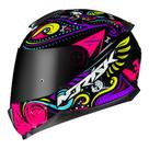 Capacete Norisk Razor Circus Preto e Rosa Brilhante