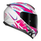Capacete Norisk Razor Ghost Feminino Rosa Fechado Moto