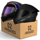 Capacete Norisk Razor Kit 2 unidades + Viseira extra Tamanhos:Preto-58/ Rosa-58Cor:Razor Preto fosco Edition e Razor Ro