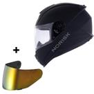 Capacete Norisk Razor Monocolor Preto Fosco +Viseira Dourada Capacete Norisk Razor Monocolor Preto Fosco +Viseira Dourada