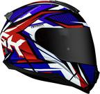 Capacete Norisk Razor Sharp Azul Vermelho Lançamento