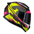 Capacete Norisk Razor SpeedMax 56 Preto Amarelo e Rosa