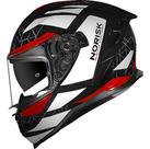 Capacete Norisk Strada 2 Evoque Preto Vermelho Mais Spoiler Desenho:Sólido/VermelhoTamanho do capacete:60Cor:PretoGen
