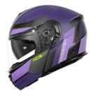 Capacete Norisk Vortex Traveler Preto e Roxo Fosco Tamanho:62