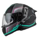 Capacete NZI Combi 3 Duo Orbe Preto/Anthracite/Turquesa 58