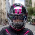 Capacete Nzi Combi 3 Duo Orbe Preto/Antracite/Rosa 56
