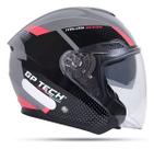 Capacete Of669 Runner Cinza Preto Rosa Gp Tech