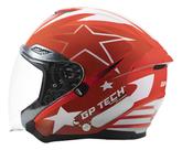Capacete Of669 Usa Vermelho Branco Gp Tech