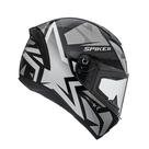 Capacete Para Moto Fechado Peels Spike 2 1st Prata Preto Brilhante Tamanho 58