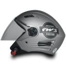 Capacete Para Moto Fw3 X Open Custom Prata Tamanho 56